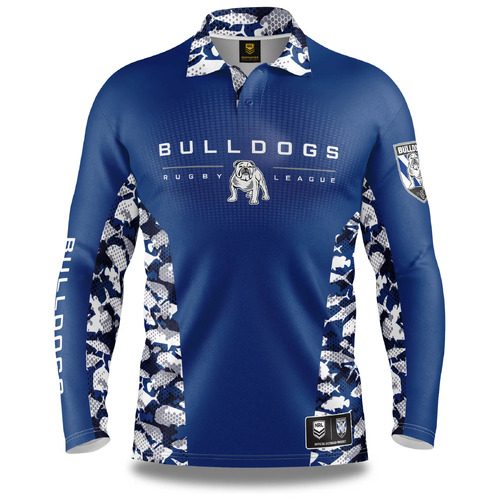 Canterbury Bulldogs NRL Reef Runner Fishing Shirt Sizes S-5XL!