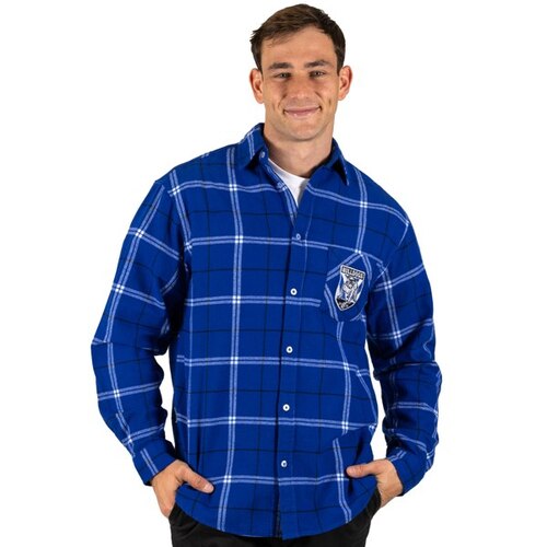 Canterbury Bulldogs NRL 'Mustang' Flannel Shirt Button Up T Shirt Sizes S-5XL!