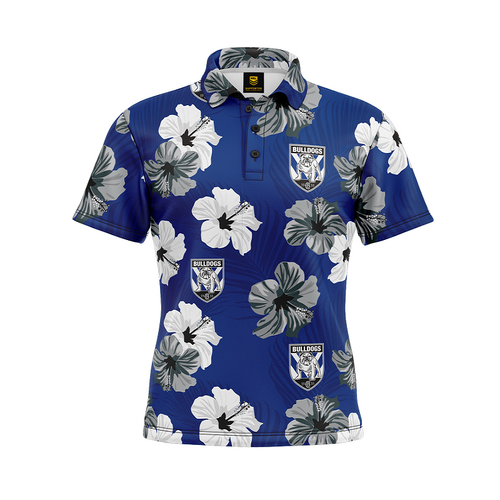 Canterbury Bankstown Bulldogs 2023 NRL Aloha Golf Polo Sizes S-5XL!