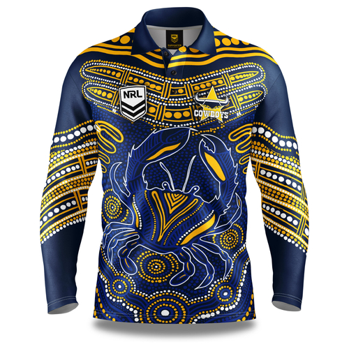 NQ Cowboys NRL  'Karumba' Fishing Shirt Adult Sizes S-5XL!