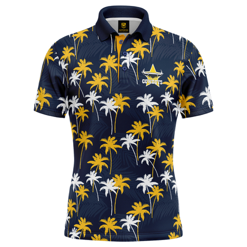North Queensland Cowboys NRL 'Par-Tee' Golf Polo T Shirt Sizes S-5XL!