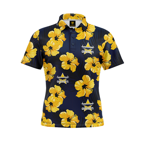 North Queesnland Cowboys 2023 NRL Aloha Golf Polo Sizes S-5XL!