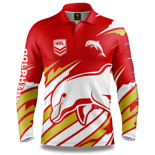 The Dolphins NRL Ignition Fishing Shirt Mens Sizes  S-5XL!