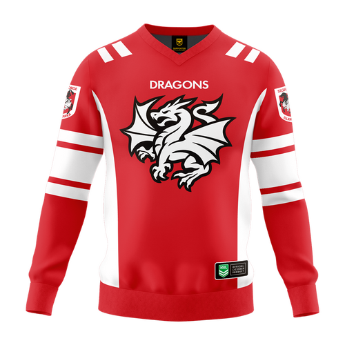St George Ill Dragons NRL 'Quarterback' Pullover Jersey Toddlers Sizes 1-4!