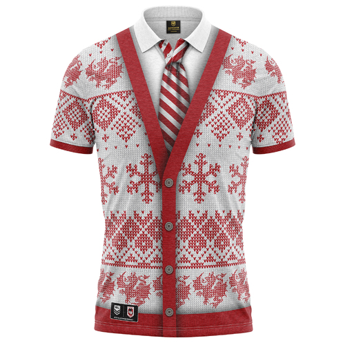 St George Dragons NRL Xmas Polo T Shirt Sizes S-5XL!