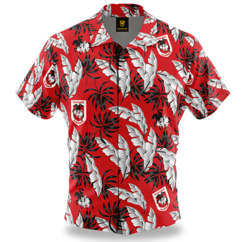 St George Illawarra Dragons NRL Paradise Hawaiian Polo Shirt Sizes S-5XL!