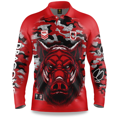 St George Dragons NRL Outback Polo T Shirt Sizes S-5XL!