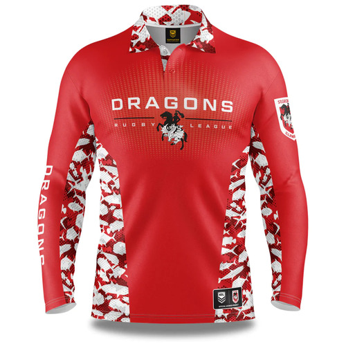 St George Dragons NRL 2023 Reef Runner Fishing Shirt Sizes S-5XL!
