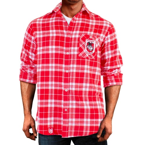 St George Dragons NRL 2021 Flannel Shirt Button Up T Shirt Sizes S-5XL!
