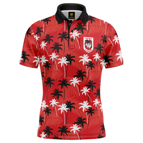 St George ILL Dragons NRL 'Par-Tee' Golf Polo T Shirt Sizes S-5XL!