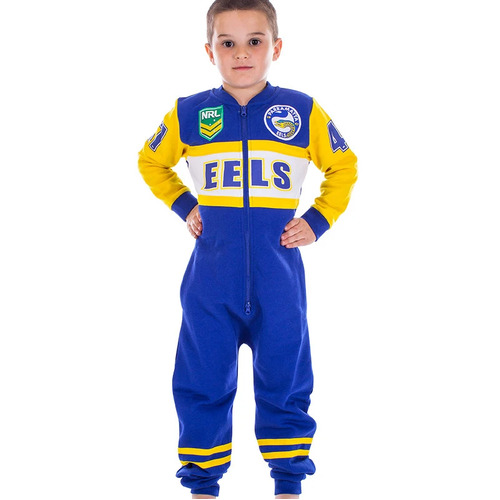 Parramatta Eels NRL 2020 Kids Footysuit Pyjamas Sizes 4-14! 