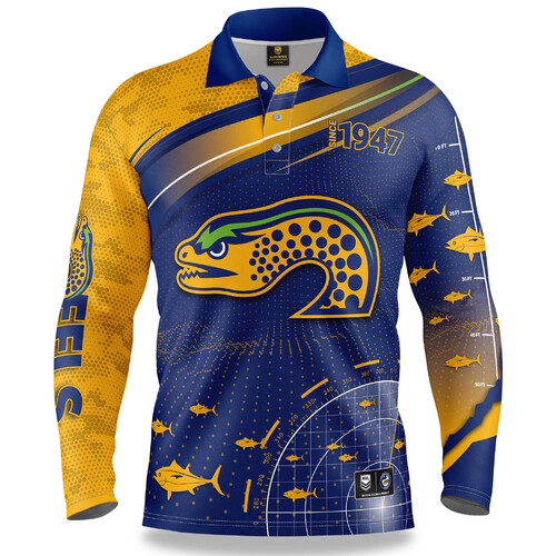 Parramatta Eels NRL Fishfinder Fishing Shirt Polo Sizes S-5XL!
