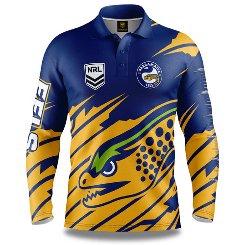 Parramatta Eels NRL Ignition Fishing Shirt Mens Sizes S-5XL!