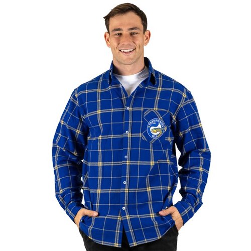 Parramatta Eels NRL 'Mustang' Flannel Shirt Button Up T Shirt Sizes S-5XL!