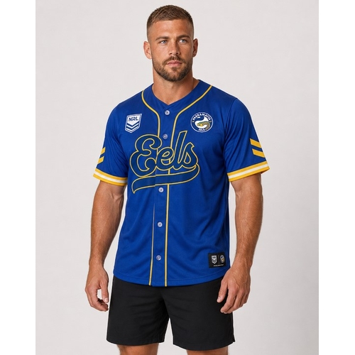 Parramatta Eels NRL 'Homer' Baseball Jersey Slugger T Shirt Sizes S-5XL!