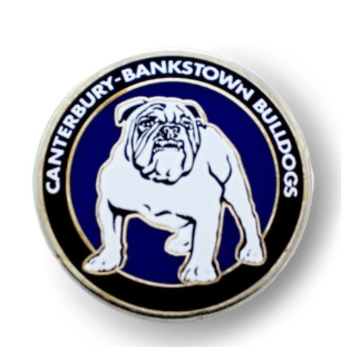 Official NRL Canterbury Bankstown Bulldogs Team Heritage Logo Pin!