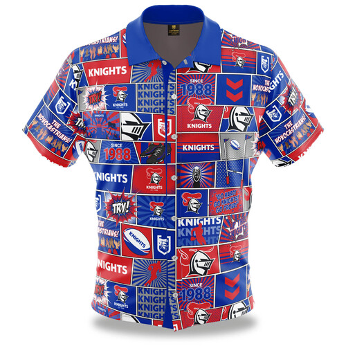 Newcastle Knights NRL 2021 Fanatic Button Up Shirts Polo Sizes S-5XL!