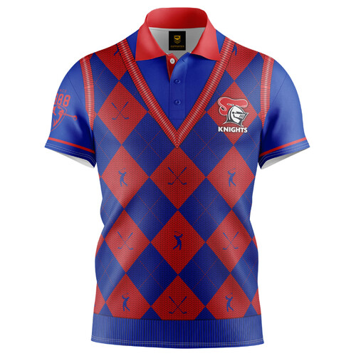 Newcastle Knights NRL Fairway Golf Polo T Shirt Sizes S-5XL!