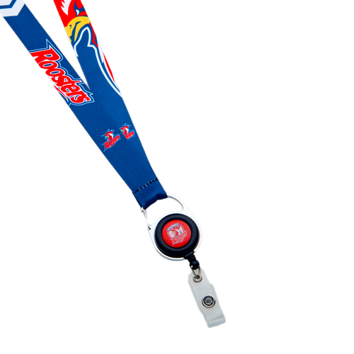 Official NRL Sydney Roosters Retractable Keyring Neck Lanyard!