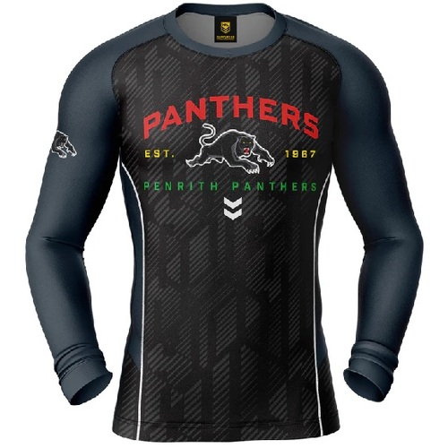 Penrith Panthers NRL Ashtabula 'Blocker' Long Sleeve Rash Vest Sizes S-2XL!
