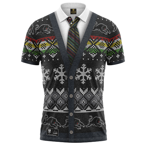 Penrith Panthers NRL 2021 Xmas Polo T Shirt Sizes S-5XL!