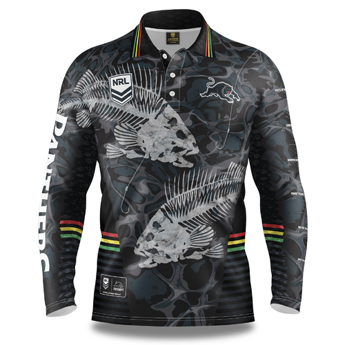Penrith Panthers NRL 2021 Skeletor Fishing Polo T Shirt Sizes S-5XL!