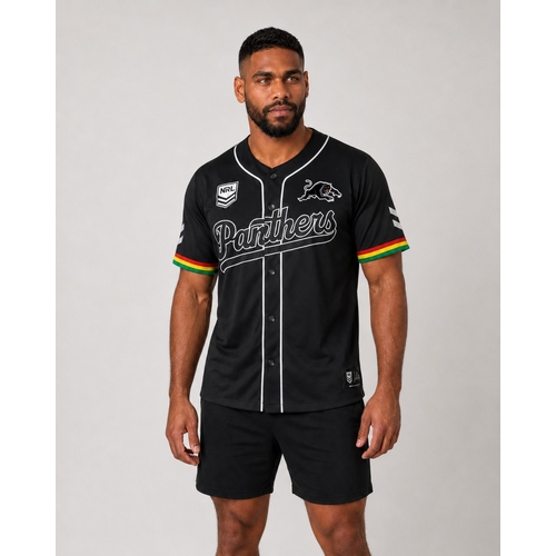 Penrith Panthers NRL 'Homer' Baseball Jersey Slugger T Shirt Sizes S-5XL!
