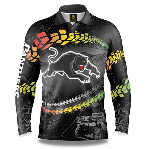 Penrith Panthers NRL Trax Off-Road Camping Polo T Shirt Sizes S-5XL!