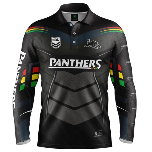 Penrith Panthers NRL 'Cyber' Fishing Shirt Sizes S-5XL! NRL Polo Jersey