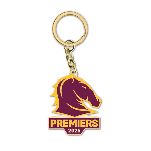 Brisbane Broncos NRL 2025 Premiers Logo Keyring! PRESALE!