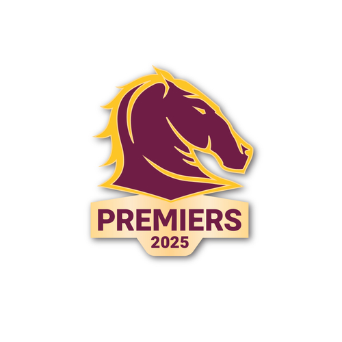 Brisbane Broncos NRL 2025 Premiers Logo Pin! PRESALE!