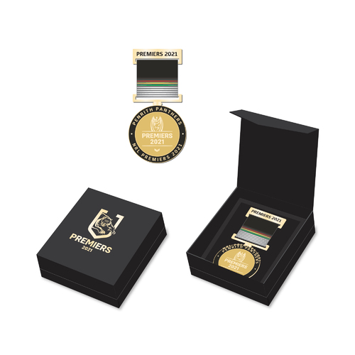 Penrith Panthers NRL Premiers 2021 Medal with Ribbon Boxed! 