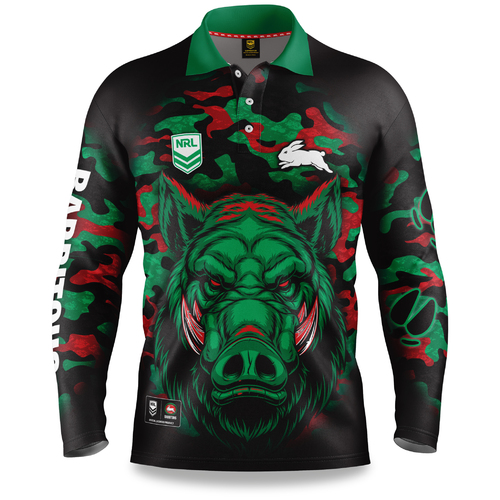 South Sydney Rabbitohs NRL 2021 Outback Polo T Shirt Sizes S-5XL!