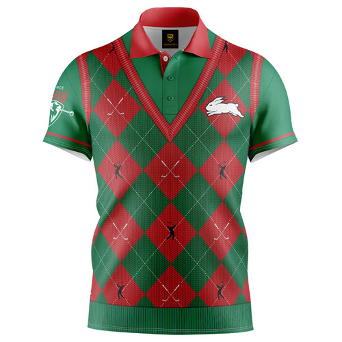 South Sydney Rabbitohs NRL Fairway Golf Polo T Shirt Sizes S-5XL!