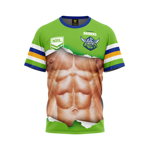 Canberra Raiders 2023 NRL 'Ripped Bod' T Shirts Sizes S-5XL!
