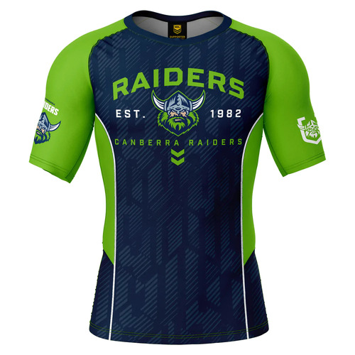 Canberra Raiders NRL Ashtabula Blocker Rash Vest Sizes S-2XL!