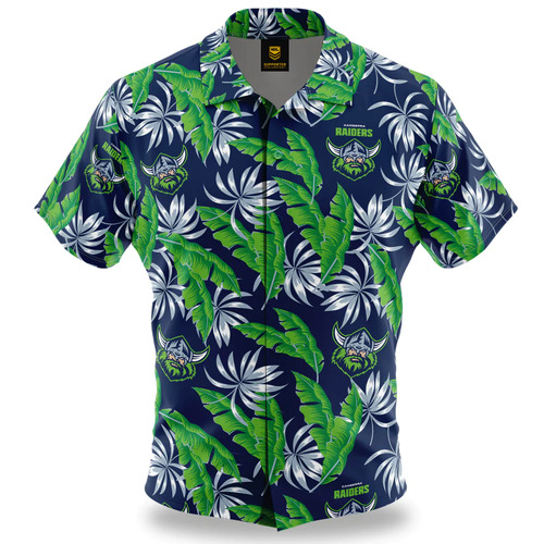 Canberra Raiders NRL Paradise Hawaiian Polo Shirt Sizes S-5XL!