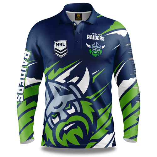 Canberra Raiders NRL Ignition Fishing Shirt Mens Sizes S-5XL! 