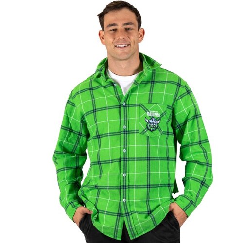 Canberra Raiders NRL 'Mustang' Flannel Shirt Button Up T Shirt Sizes S-5XL!