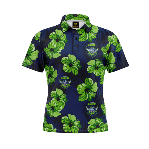 Canberra Raiders 2023 NRL Aloha Golf Polo Shirt Sizes S-5XL!