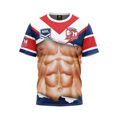 Sydney Roosters NRL 'Ripped Bod' T Shirts Sizes S-5XL!