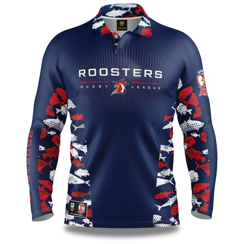 Sydney Roosters NRL Reef Runner Fishing Shirt Sizes S-5XL!