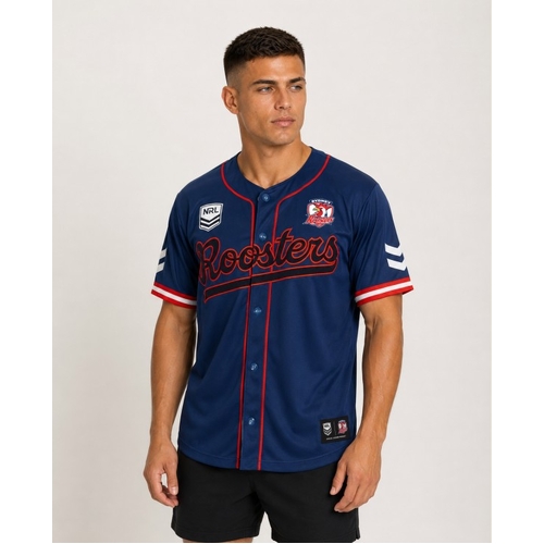 Sydney Roosters NRL 'Homer' Baseball Jersey Slugger T Shirt Sizes S-5XL!