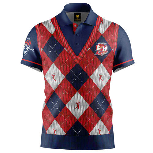 Sydney Roosters NRL 2021 Fairway Golf Polo T Shirt Sizes S-5XL!