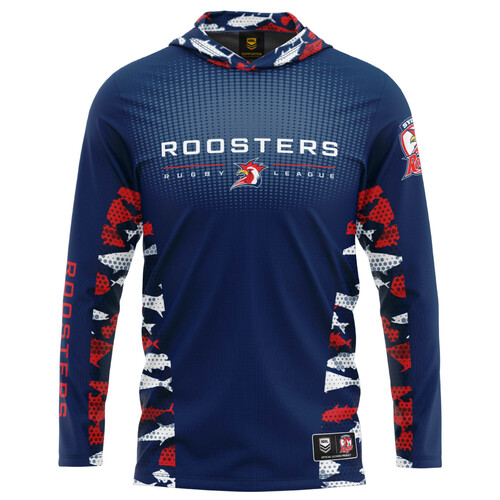 Sydney Roosters NRL 2022 Reef Runner Hooded Fishing Shirt Sizes S-5XL!