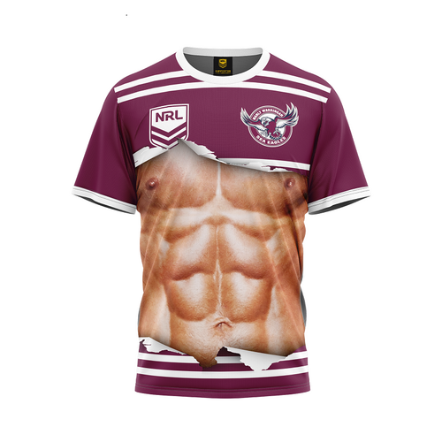 Manly Sea Eagles 2023 NRL 'Ripped Bod' T Shirts Sizes S-5XL!