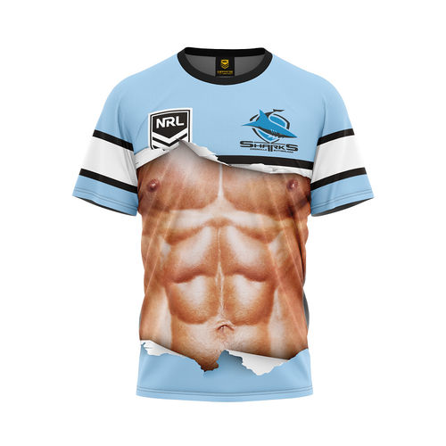 Cronulla Sharks NRL 'Ripped Bod' T Shirts Sizes S-5XL!
