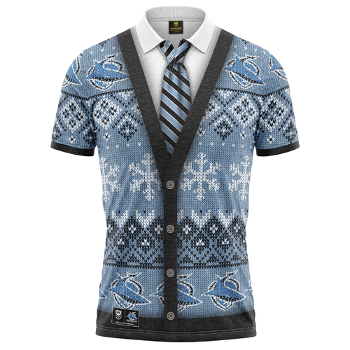 Cronulla Sharks NRL Xmas Polo T Shirt Sizes S-5XL!