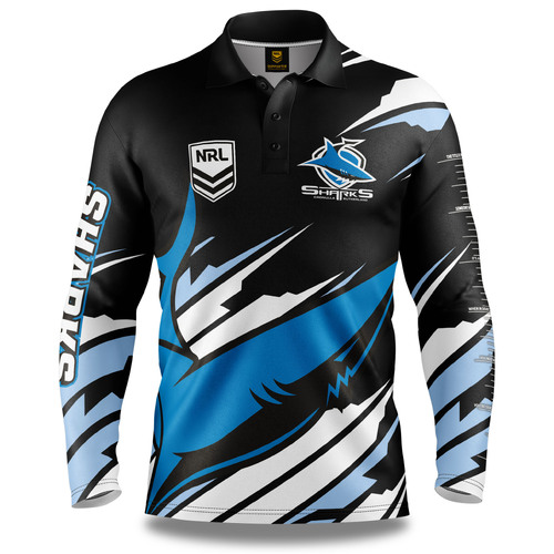 Cronulla Sharks NRL Ignition Fishing Shirt Mens Sizes S-5XL!