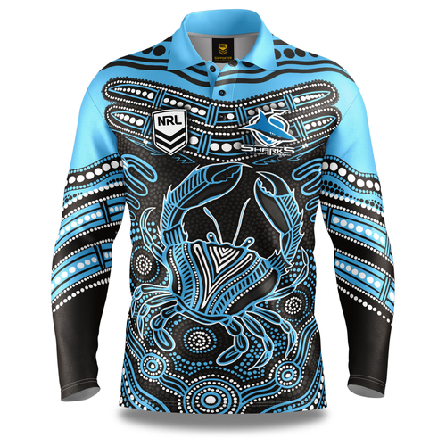 Cronulla Sharks NRL 'Karumba' Fishing Shirt Adult Sizes S-5XL!